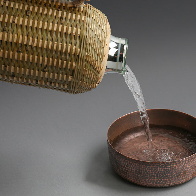 Artisan Woven Bamboo Thermos Flask